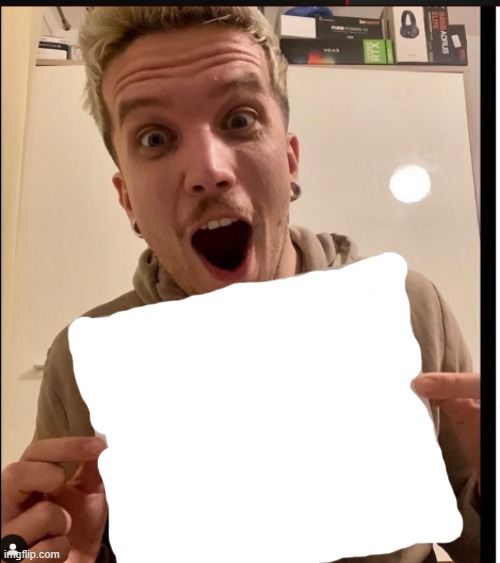marko holding up a sheet of paper Blank Meme Template