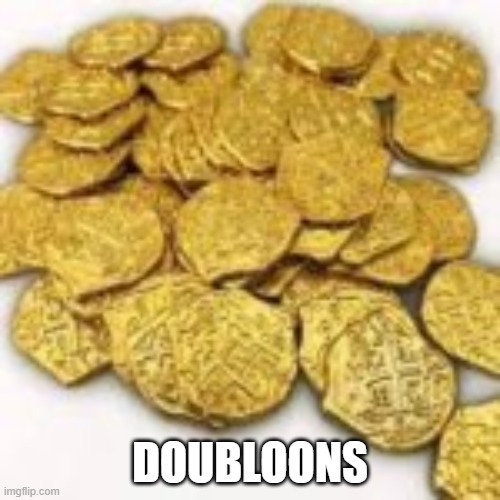 doubloons. ????? | DOUBLOONS | image tagged in money | made w/ Imgflip meme maker