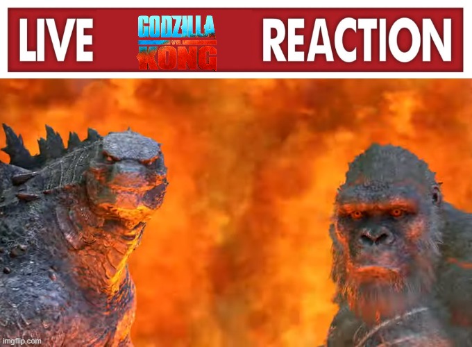 Godzilla X Kong | image tagged in live reaction,godzilla,king kong,kaiju | made w/ Imgflip meme maker