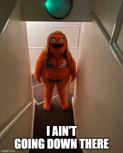 Nope | I AIN'T GOING DOWN THERE | image tagged in cursed image | made w/ Imgflip meme maker