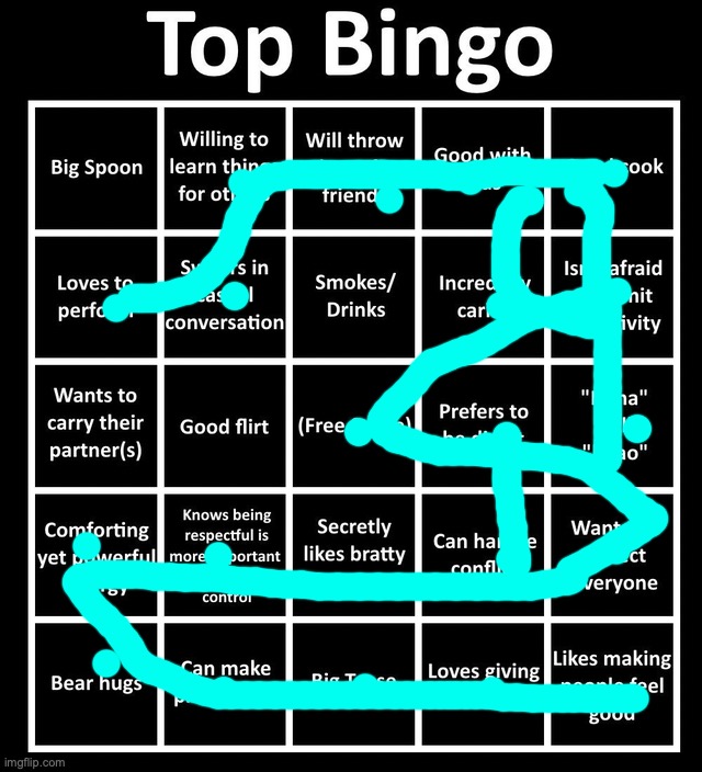 ^^ (im more of a bottom tho lmao) | image tagged in top bingo | made w/ Imgflip meme maker