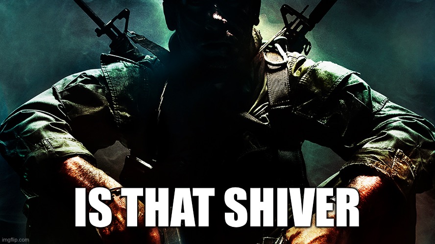 Black ops guy | IS THAT SHIVER | image tagged in black ops guy | made w/ Imgflip meme maker