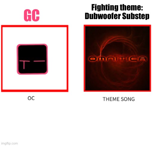 "Because of the extreme amount of bass, listener discretion is advised HAHAHAHAHAHAHAH-" | Fighting theme: Dubwoofer Substep; GC | image tagged in oc theme song | made w/ Imgflip meme maker