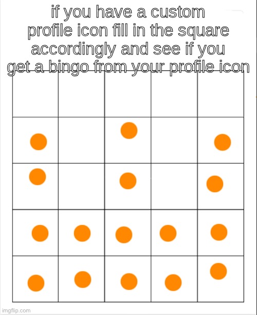 New trend thing if. | image tagged in profile icon bingo | made w/ Imgflip meme maker