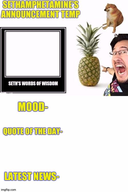 High Quality Seth temp Blank Meme Template