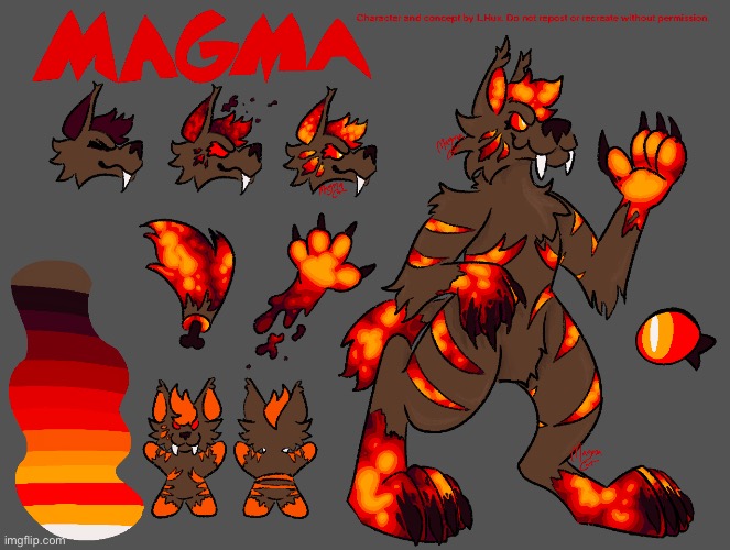 Oh yeah, I redesigned Magma. | image tagged in i got distracted | made w/ Imgflip meme maker