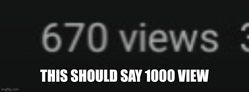 THIS SHOULD SAY 1000 VIEW | made w/ Imgflip meme maker