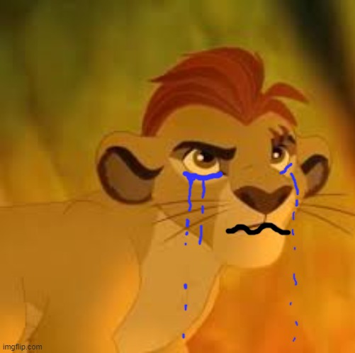 another decently drawn crying kion or whatever the fuck his name is. :/ | image tagged in kion crybaby | made w/ Imgflip meme maker