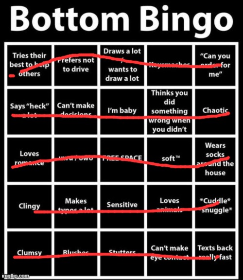 Bottom Bingo | image tagged in bottom bingo | made w/ Imgflip meme maker