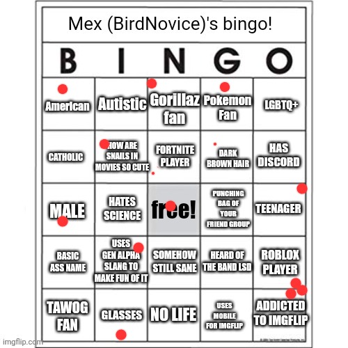 Why not | image tagged in mex bird bingo | made w/ Imgflip meme maker