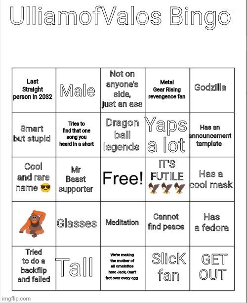 I guess we're all doing this | image tagged in ulliamofvalos bingo | made w/ Imgflip meme maker