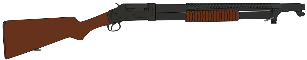 High Quality Winchester M1897 Blank Meme Template