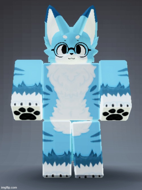 Blue Kemono fox : Buddy | image tagged in blue kemono fox buddy | made w/ Imgflip meme maker