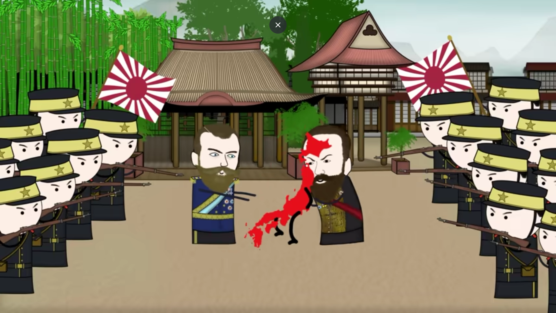 High Quality Tsar surrounded by Meiji Soldiers Blank Meme Template