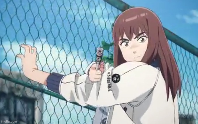 gun anime | image tagged in gun anime | made w/ Imgflip meme maker