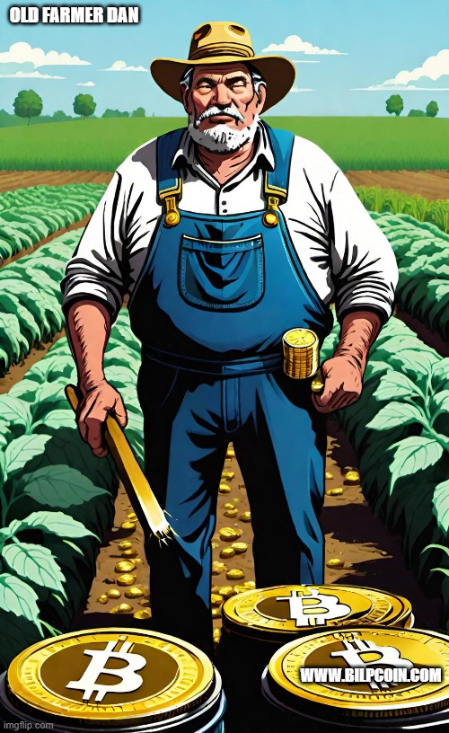 OLD FARMER DAN; WWW.BILPCOIN.COM | made w/ Imgflip meme maker