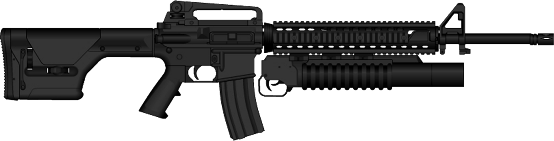 Colt M16A5 (With M203A2) Blank Template - Imgflip