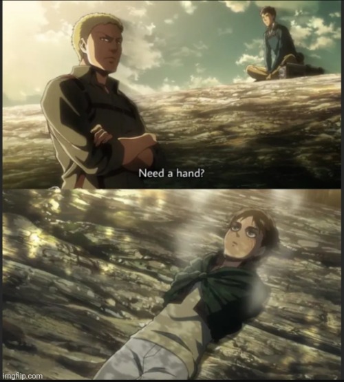 No way he asked that | image tagged in memes,anime,aot | made w/ Imgflip meme maker
