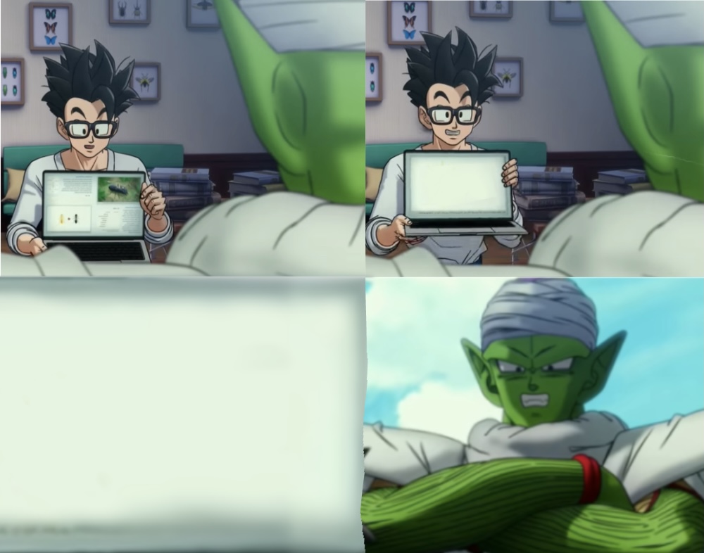 High Quality Angry Piccolo Blank Meme Template