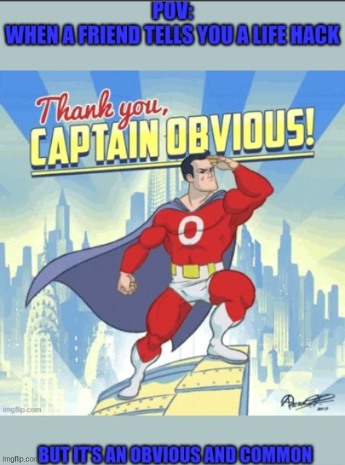 thank you captain obvious | image tagged in thank you captain obvious | made w/ Imgflip meme maker