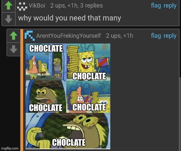 CHOCOLATE Blank Meme Template