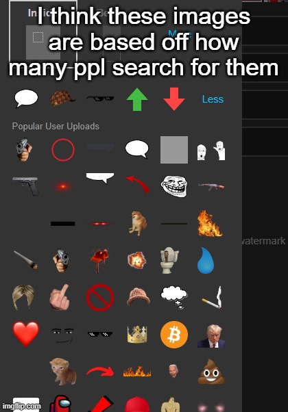 I think these images are based off how many ppl search for them | made w/ Imgflip meme maker