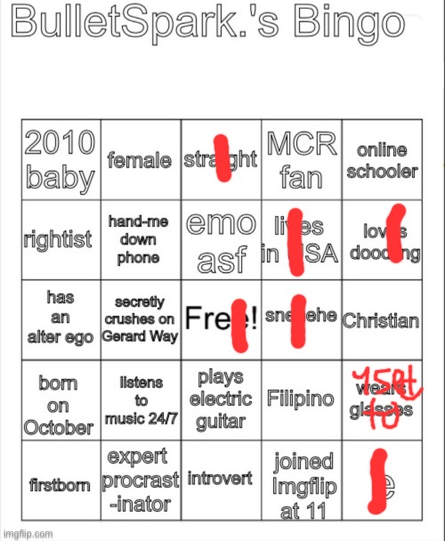 BulletSpark.’s bingo | image tagged in bulletspark s bingo | made w/ Imgflip meme maker