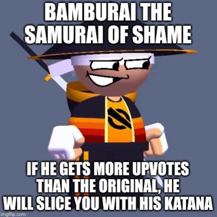 High Quality Bamburai of Shame Blank Meme Template