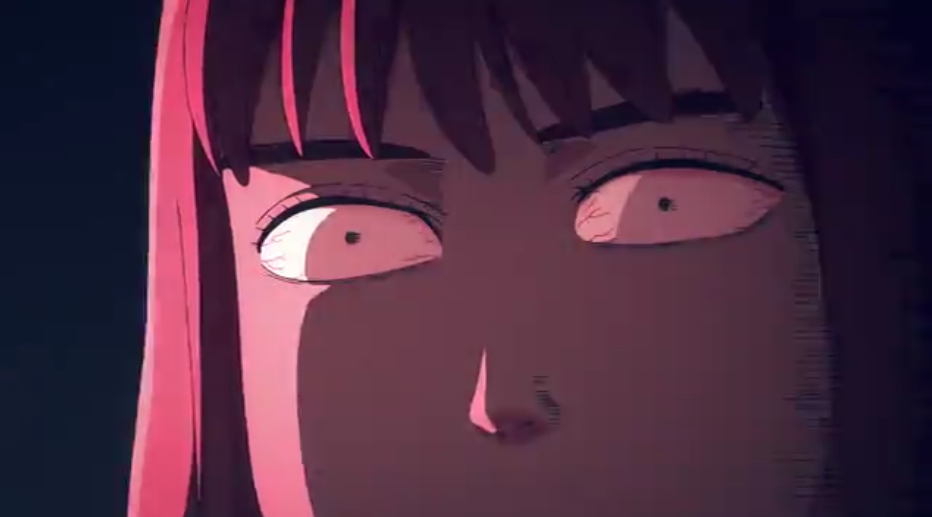 High Quality anime girl stare Blank Meme Template