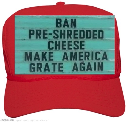 Cheese | image tagged in blank red maga hat,cheese | made w/ Imgflip meme maker