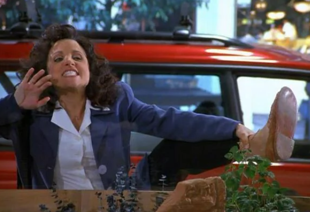 High Quality Elaine Bye Bye Oh!! Blank Meme Template