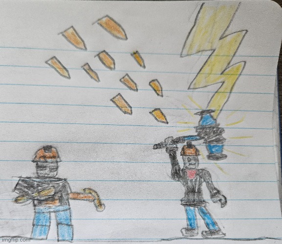Bloxxerman - Builder of the Realm Vs. Builderman | image tagged in roblox,drawing | made w/ Imgflip meme maker