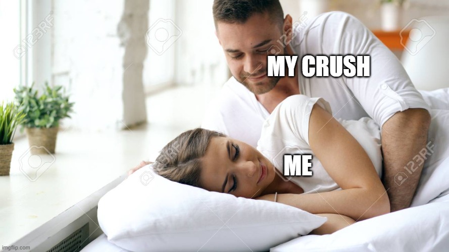 if only :[ | MY CRUSH; ME | image tagged in wake up babe | made w/ Imgflip meme maker