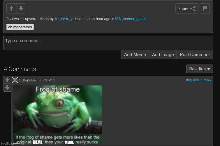 So thats how frog of shame works? | image tagged in frog,of,shame | made w/ Imgflip meme maker