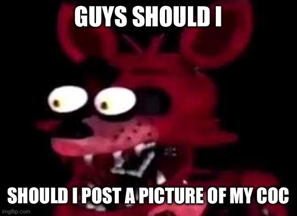 foxy | GUYS SHOULD I; SHOULD I POST A PICTURE OF MY COC | made w/ Imgflip meme maker