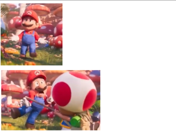 Toad hitting Mario Blank Meme Template