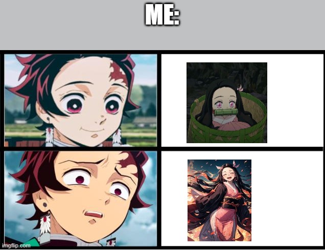 My thoughts of nezuko images | ME: | image tagged in tanjiro approval,nezuko,thought | made w/ Imgflip meme maker