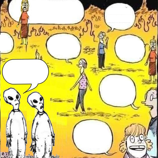 High Quality Aliens in hell Blank Meme Template