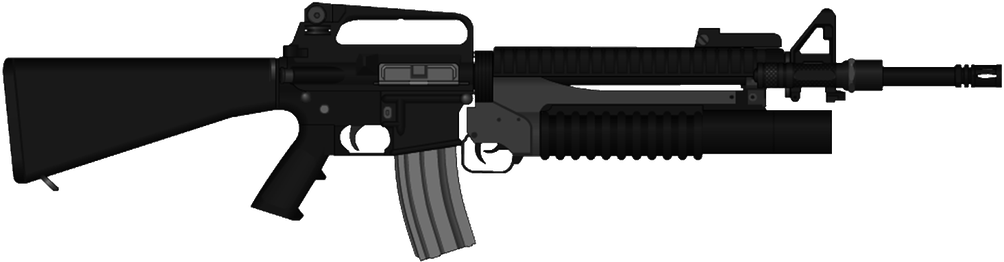 High Quality Colt M16A2/A3(Early ver.) with an M203 Grenade Launcher Blank Meme Template