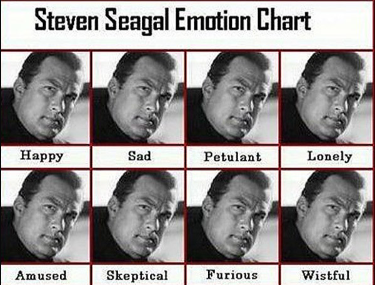 Steven Seagal Emotion Chart Blank Meme Template