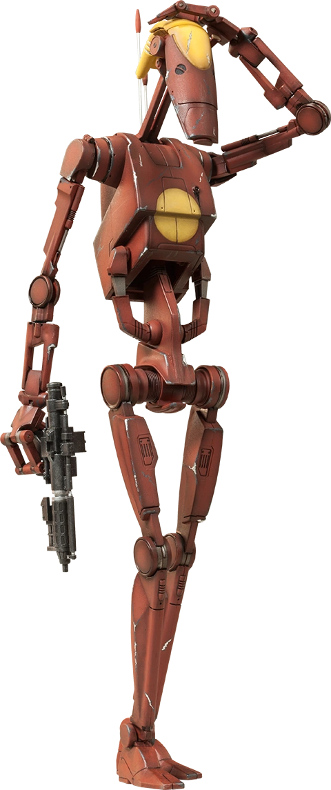 High Quality OOM Commander Battle Droid (Geonosis) Blank Meme Template