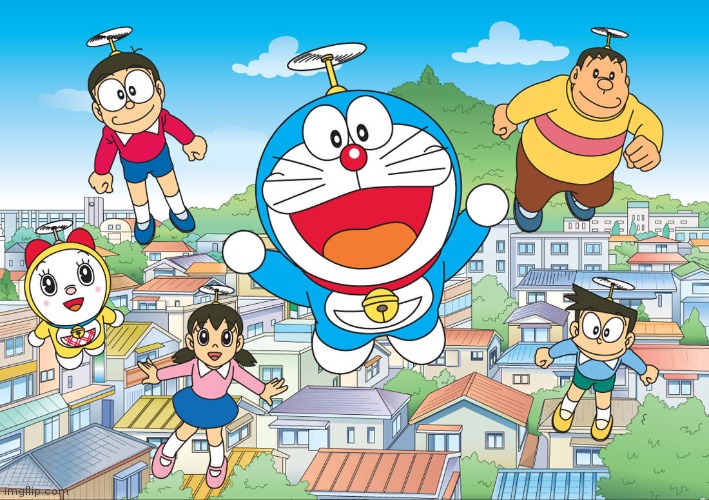 Doraemon and his friends | image tagged in doraemon,anime,friends | made w/ Imgflip meme maker