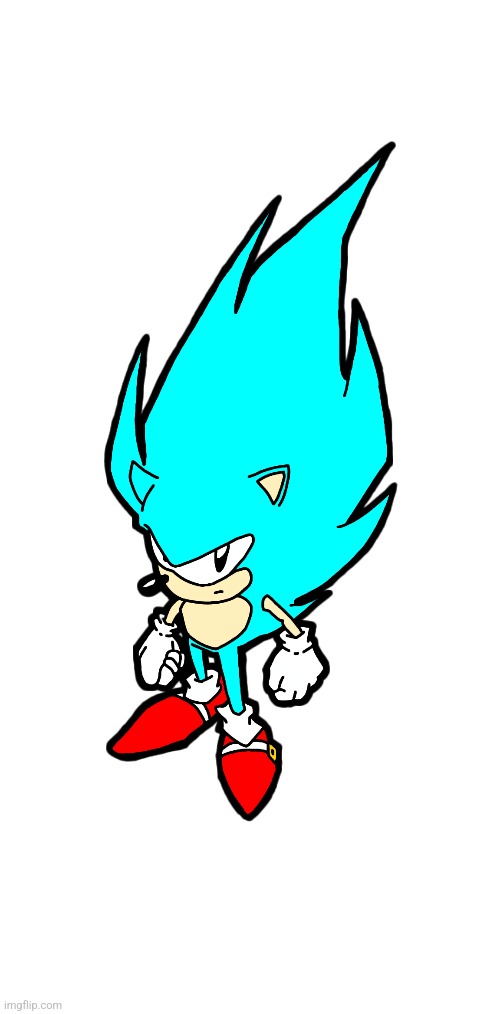Super saiyan blue sonic Submited by Nonogamer | image tagged in sonic the hedgehog | made w/ Imgflip meme maker
