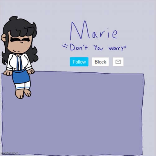 Marie announcement! Blank Meme Template