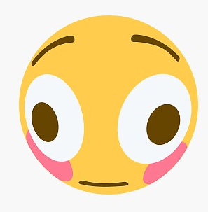High Quality Close up blush emoji Blank Meme Template