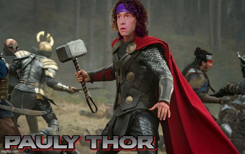 Dude, Like, Where is Thanos? | image tagged in thor,pauly shore | made w/ Imgflip meme maker
