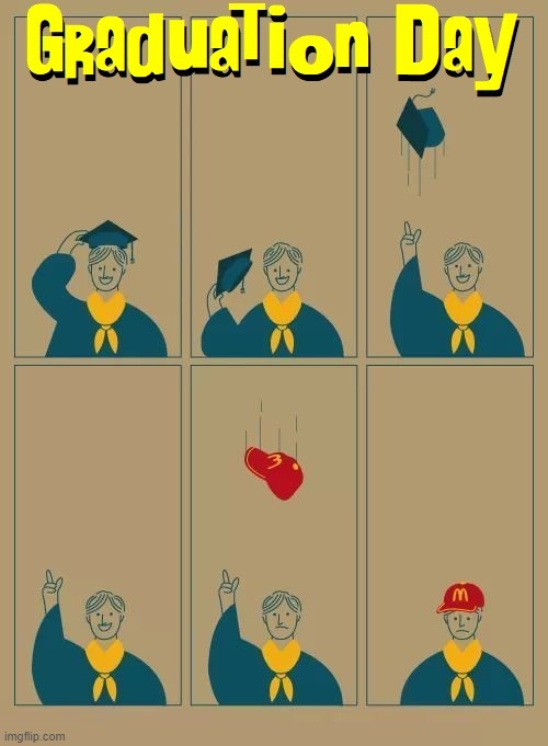 Hey, who's the wise guy who stole my mortarboard? | image tagged in vince vance,college,graduation day,mcdonald's,cartoon,university | made w/ Imgflip meme maker