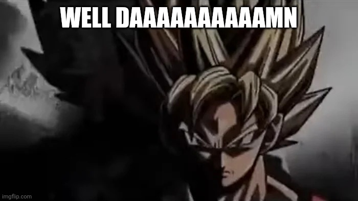 Goku Staring | WELL DAAAAAAAAAAMN | image tagged in goku staring | made w/ Imgflip meme maker