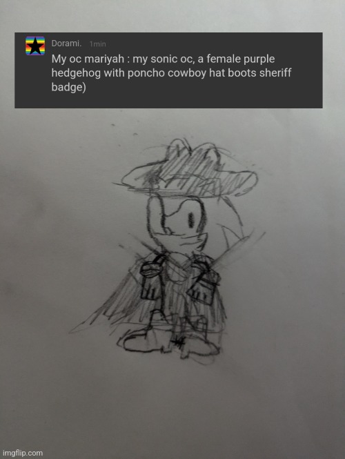 I tried | image tagged in sonic the hedgehog,ocs,drawings | made w/ Imgflip meme maker