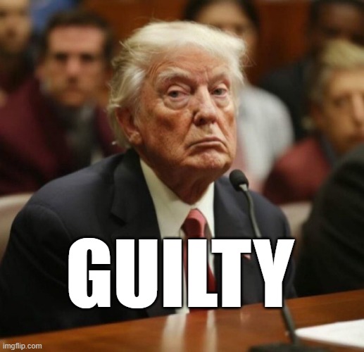 GUILTY | image tagged in trump,guilty | made w/ Imgflip meme maker